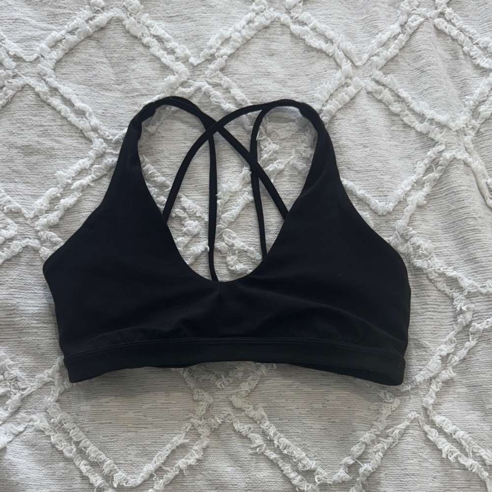 Lululemon Athletica Black Strappy Sports Bra